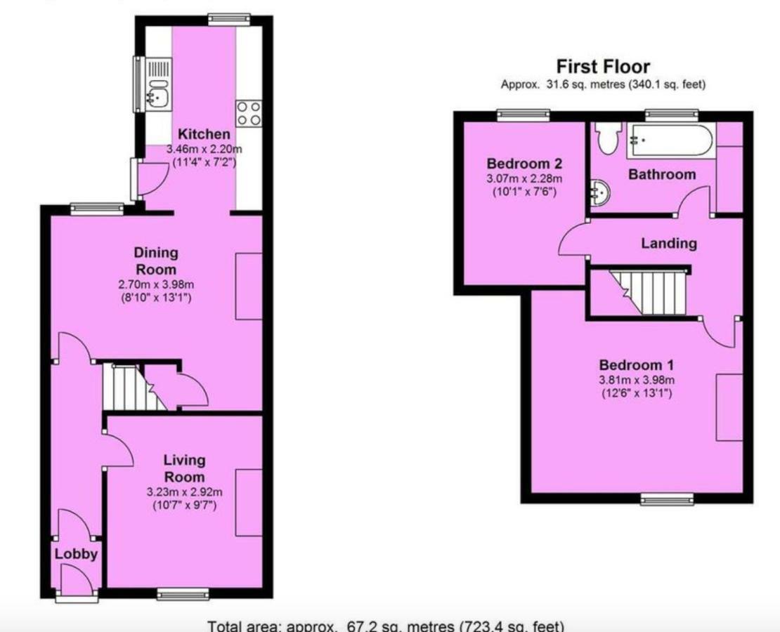 Entire 2-Bedroom House With Garden York Dış mekan fotoğraf